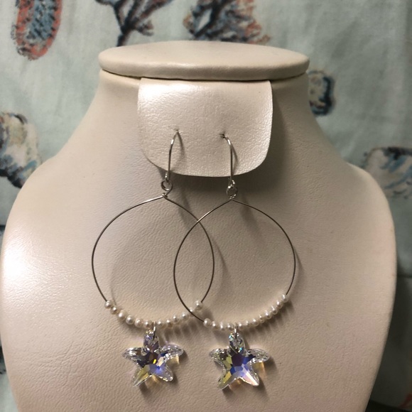 Unique Freshwater Pearls & Swarovski Earrings - Picture 5 of 7